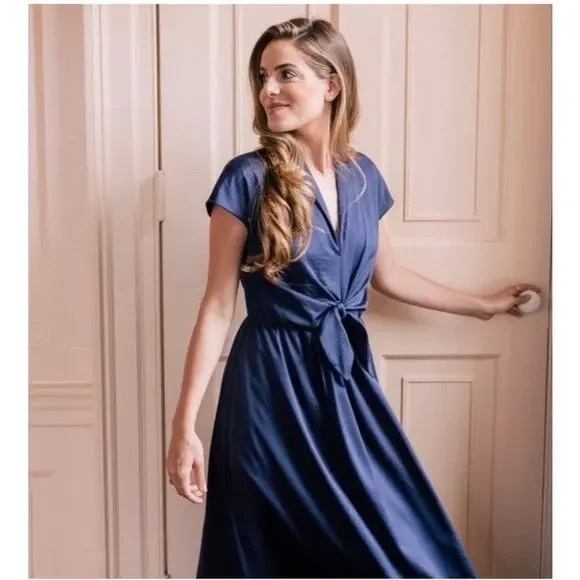 Gal Meets Glam Midi Dress, Navy Blue, Size 4 - Picture 4 of 5